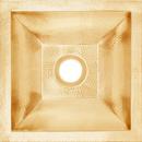 16 in. Dual Mount Square Stainless Steel Bathroom Sink in Satin Unlacquered Brass