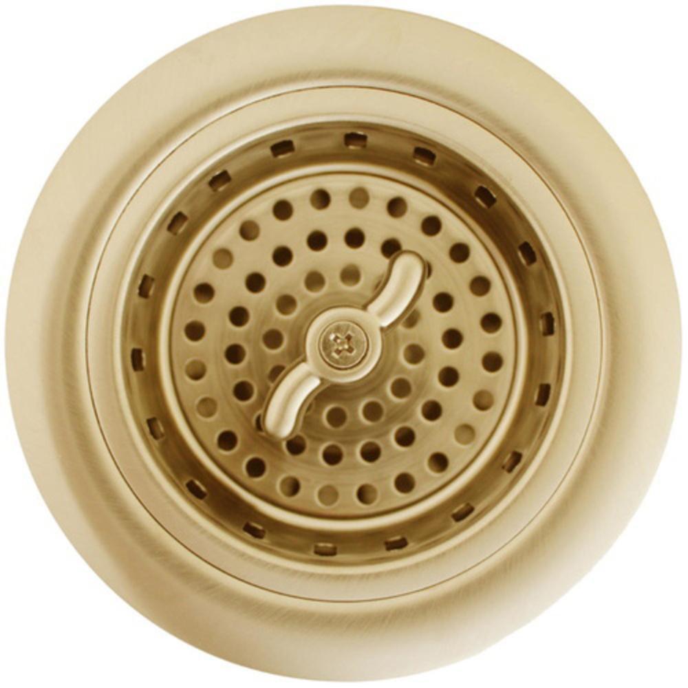 Linkasink Unlacquered Brass 4-3/8 in. Basket Strainer 