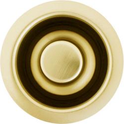 1-5/8 x 4-1/2 in. Brass Disposal Flange and Stopper in Satin Unlacquered Brass