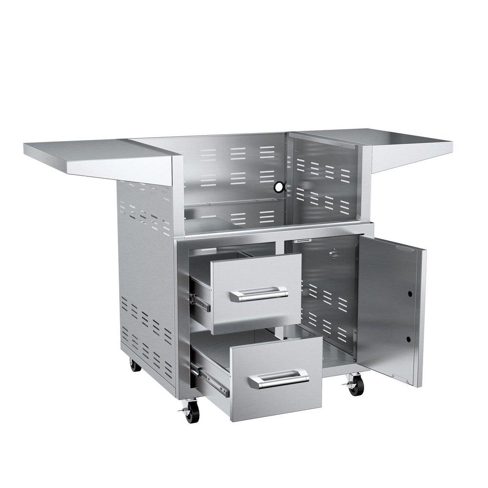 Edgestar Stainless Steel 304 Stainless Steel Cart with Door and Drawer 