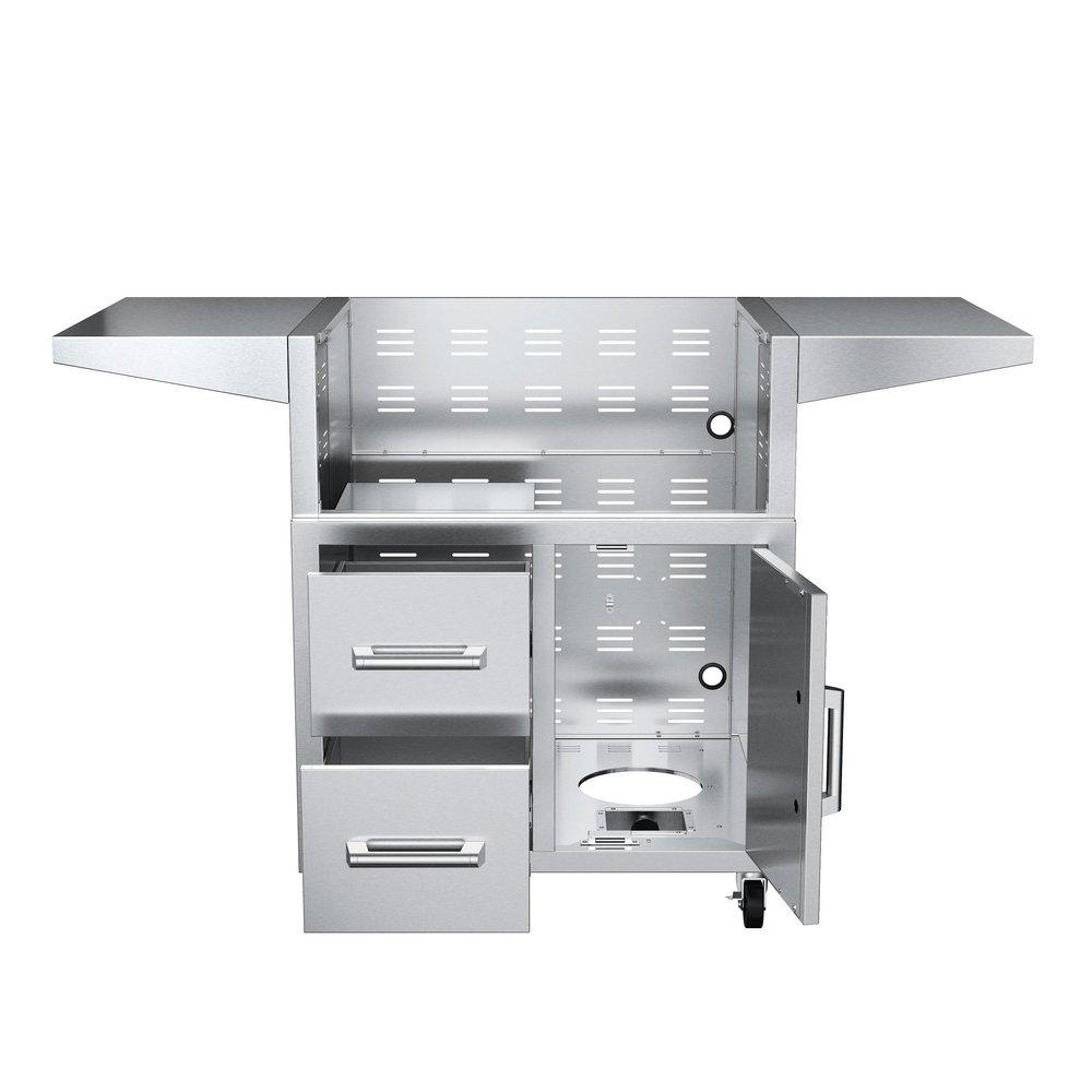 Edgestar Stainless Steel 304 Stainless Steel Cart with Door and Drawer 