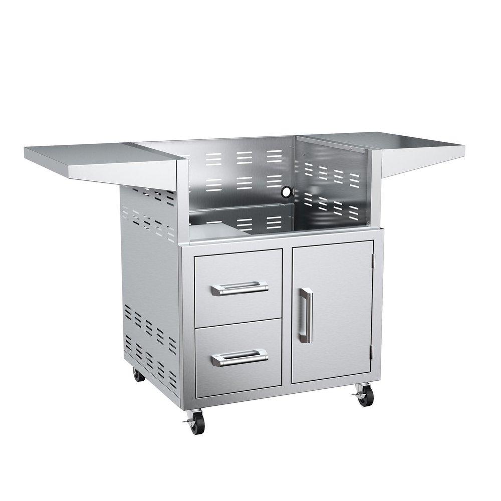 Edgestar Stainless Steel 304 Stainless Steel Cart with Door and Drawer 