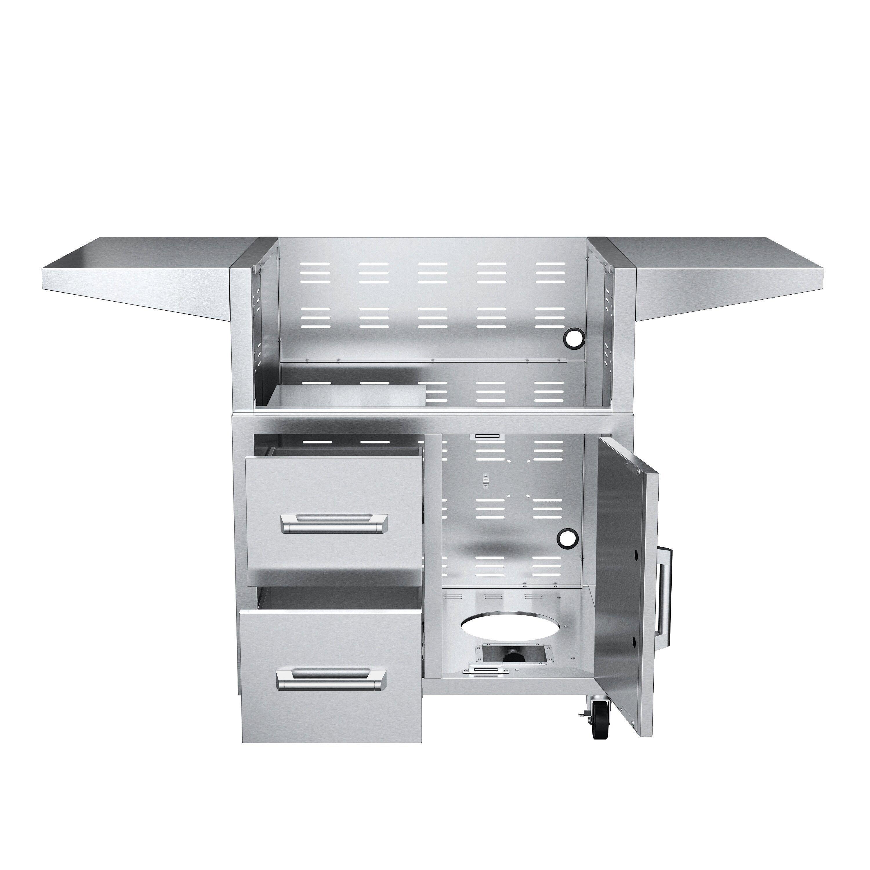 Edgestar Stainless Steel 304 Stainless Steel Cart with Door and Drawer 