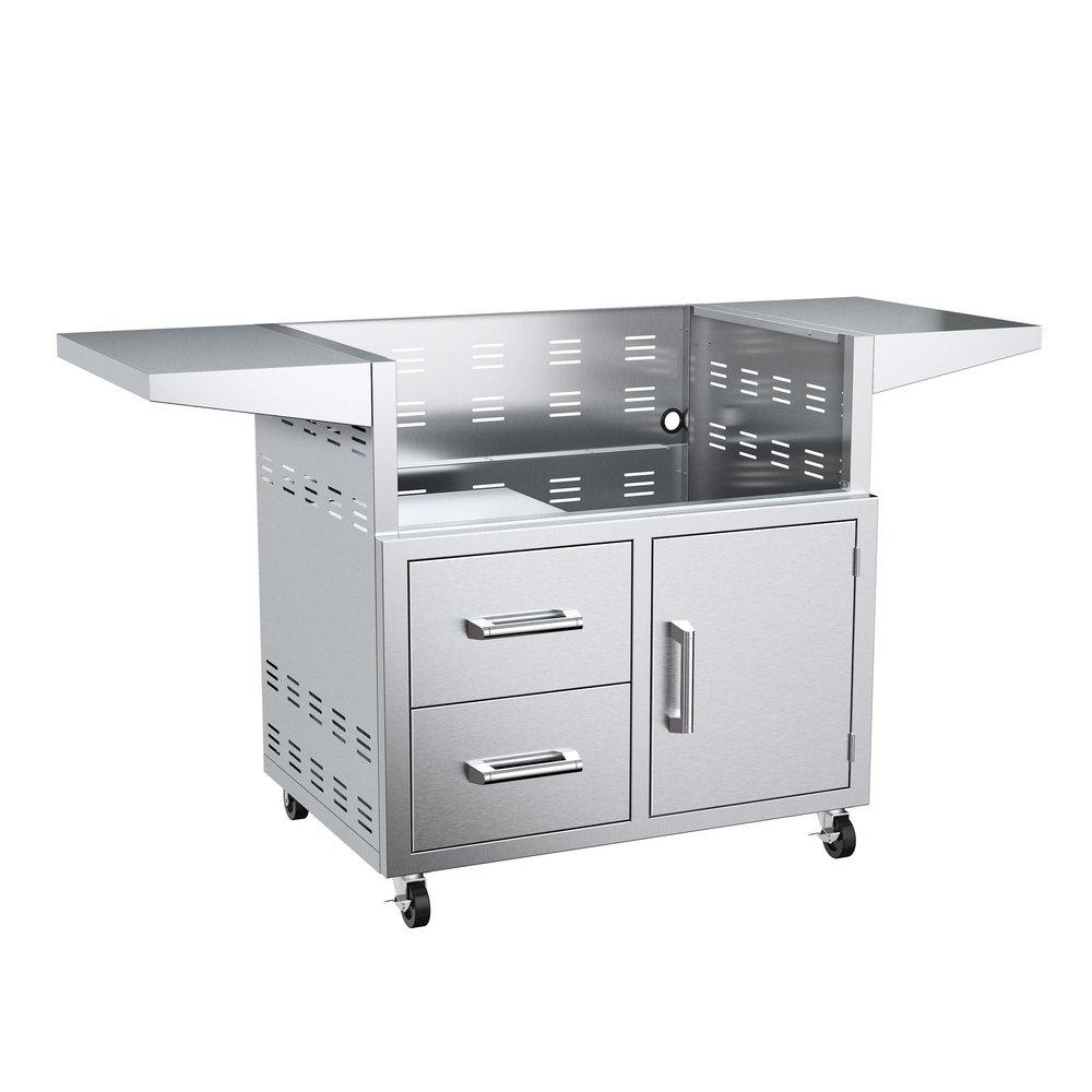 Edgestar Stainless Steel 304 Stainless Steel Cart with Door and Drawer 