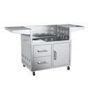 36 in. 304 Stainless Steel Cart with Door and Drawer