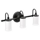 100W 3-Light Medium E-26 Vanity Fixture in Matte Black