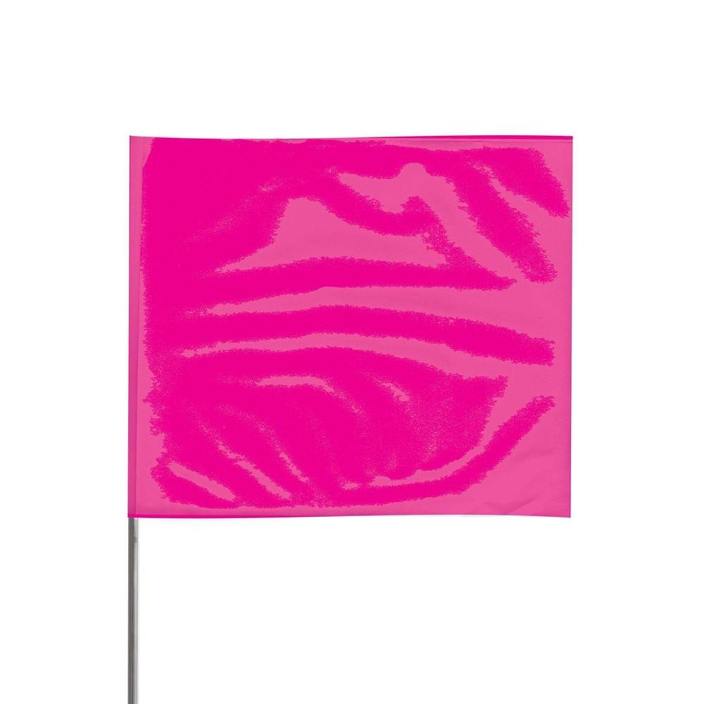 Presco Pink 4 x 5 in. PVC Marking Flag (Pack of 100) 
