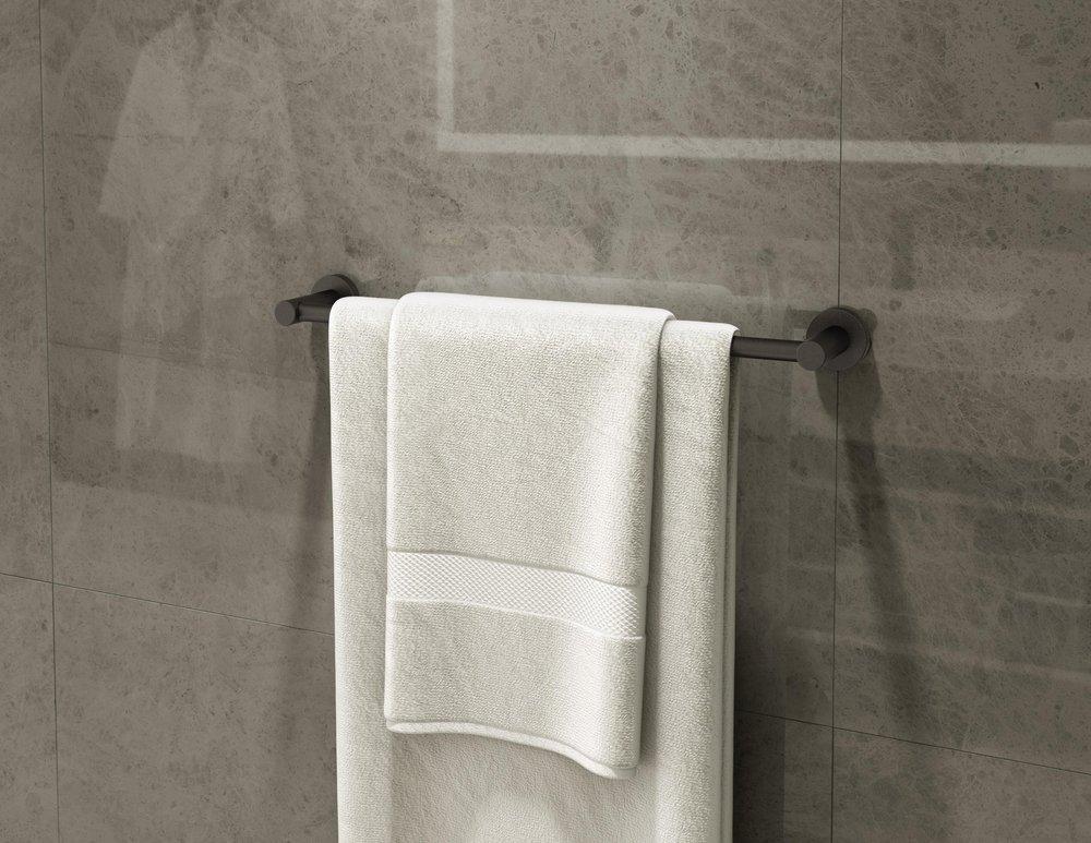 Symmons Industries Matte Black 24 in. Towel Bar 