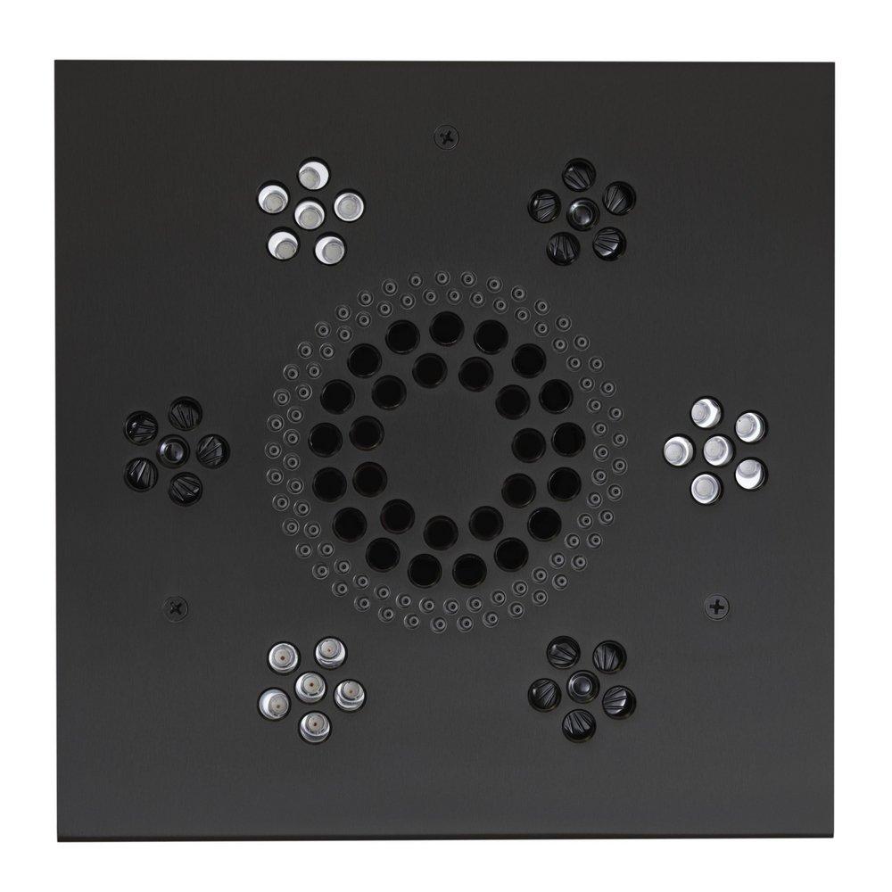 Thermasol Matte Black Single Function Rain Showerhead 
