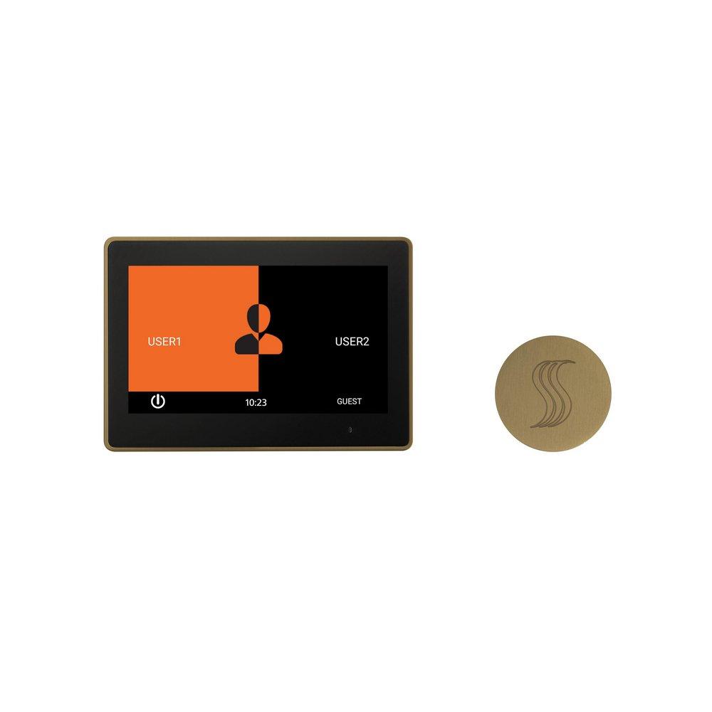 THERMATOUCH 10 CONTROL KIT ROUND SATIN BRASS 