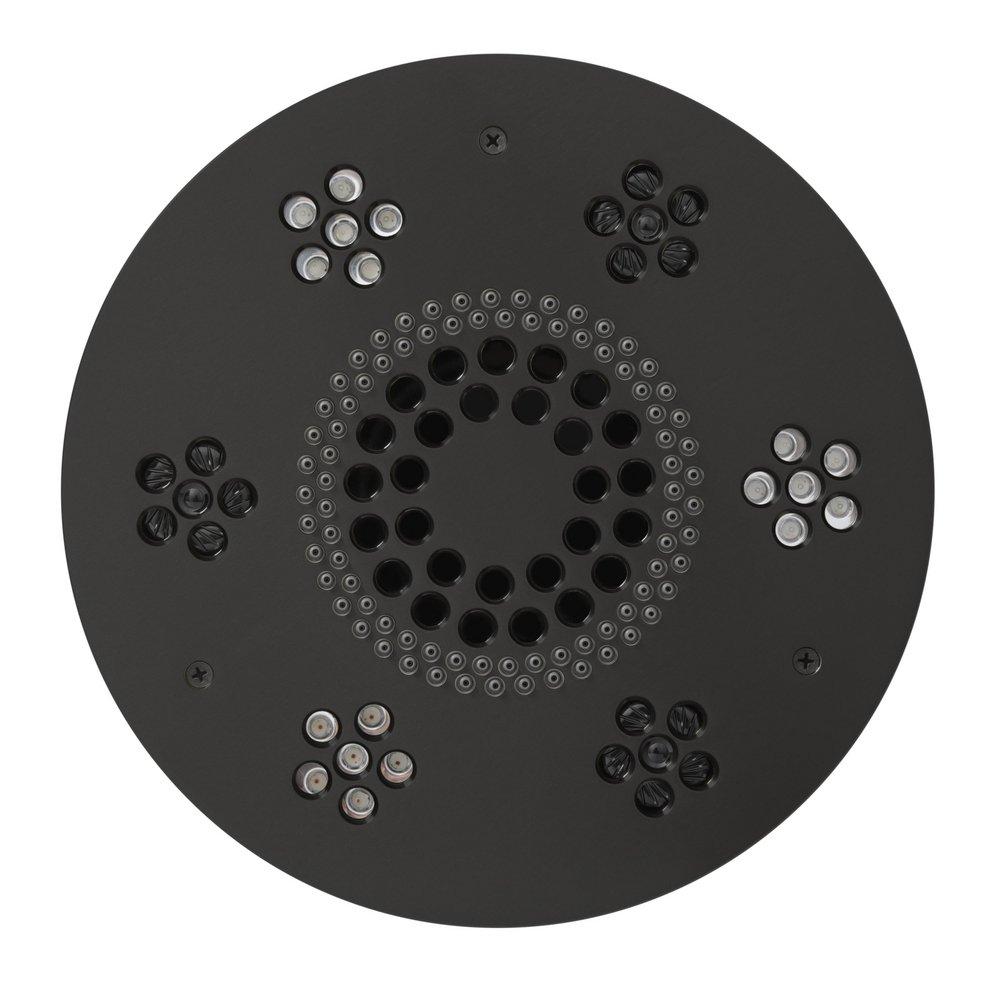 Thermasol Matte Black Single Function Rain Showerhead 