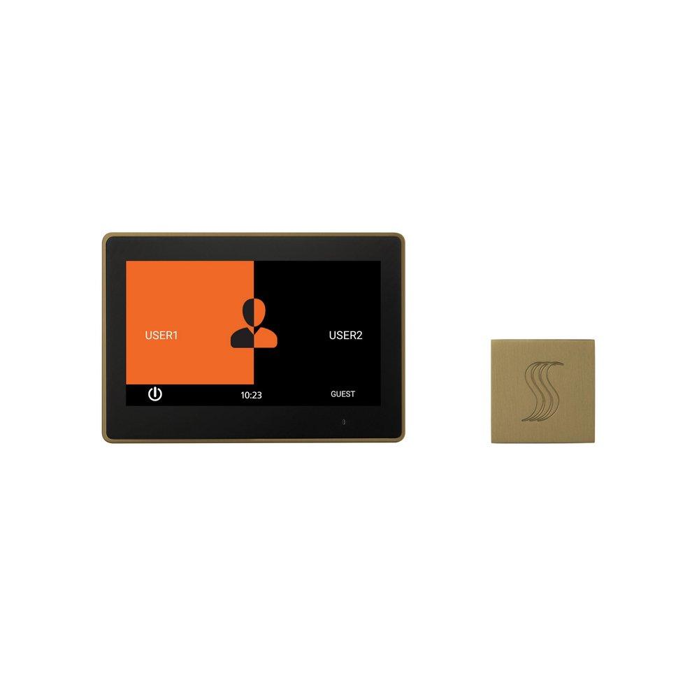 THERMATOUCH 10 CONTROL KIT SQUARE SATIN BRASS 