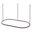 60 in. Ceiling Mount Oval Shower Rod in Oil Rubbed Bronze