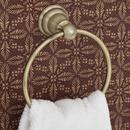 Round Closed Towel Ring in Antique Brass