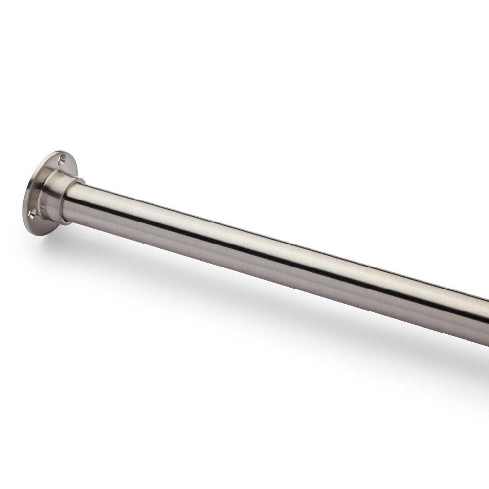 Signature Hardware Chrome 72 in. Ceiling Mount Oval Shower Rod 
