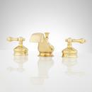 Two Handle Widespread Bathroom Sink Faucet in Polished Brass