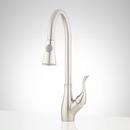 Single Handle Lever Deck Mount Service Faucet in Brushed Nickel