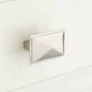 Signature Hardware Brushed Nickel 1-7/8 in. Brass Rectangular Cabinet Knob 
