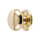 1-1/4 in. Brass Round Knob in Polished Brass