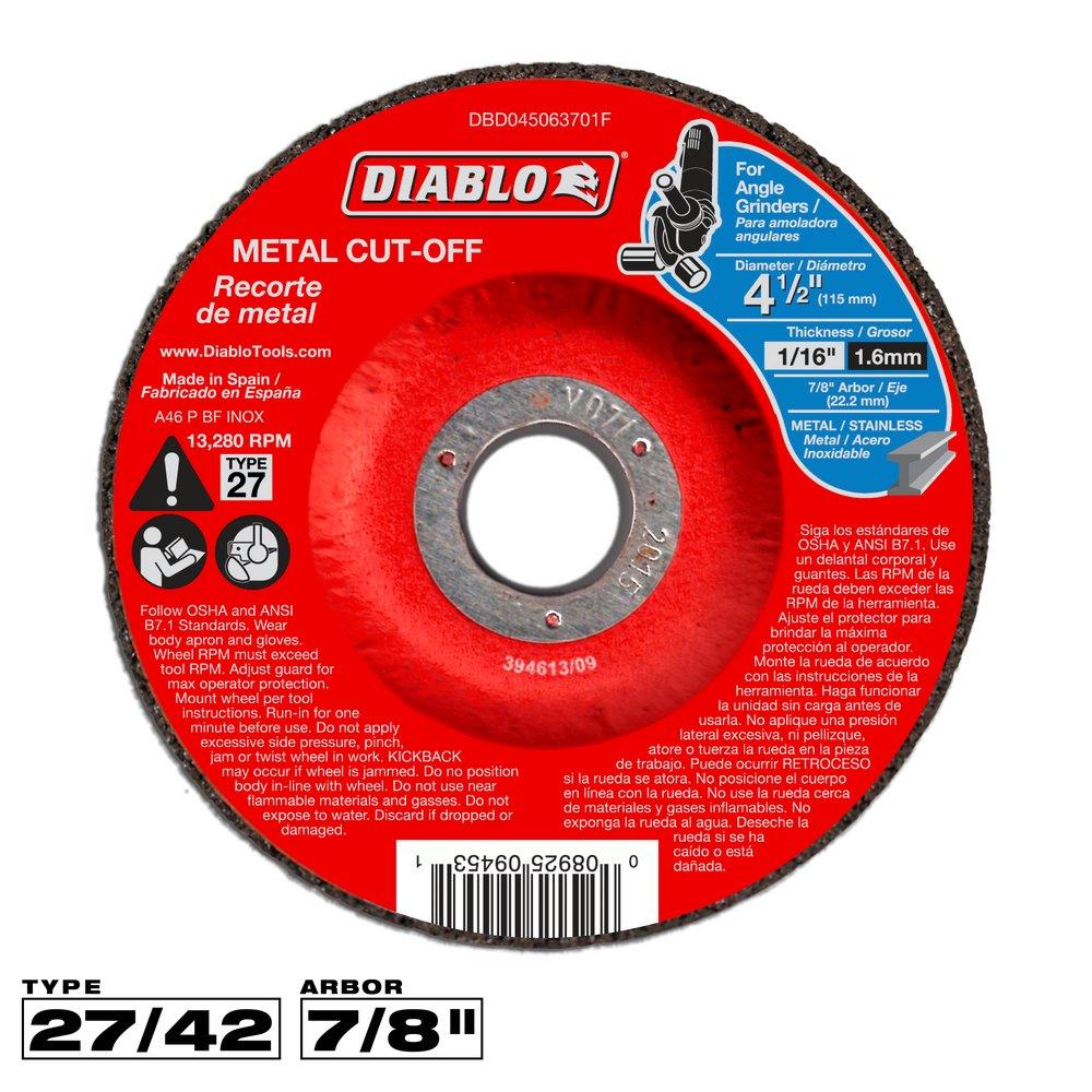 Diablo Tools Red Aluminum Oxide Cut-Off Disc 