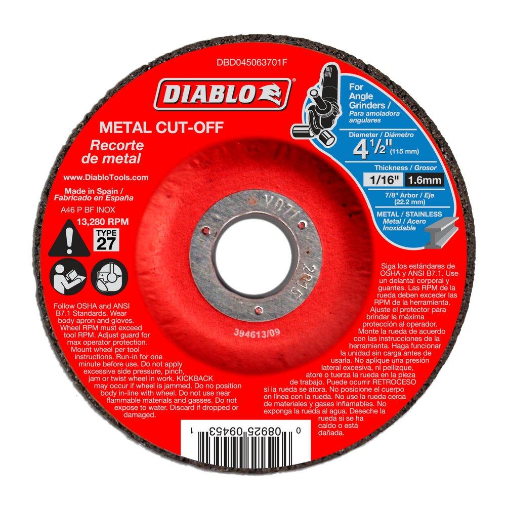 Diablo Tools Red Aluminum Oxide Cut-Off Disc 