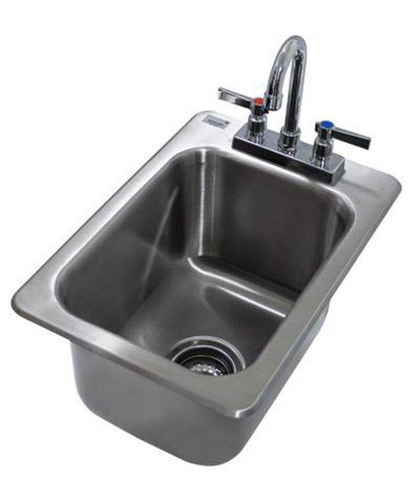 Advance Tabco 13 x 19 in. 2 Hole Single Bowl Drop-in Kitchen Sink 