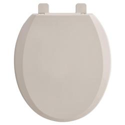 Round Closed Front Toilet Seat with Cover in Bone