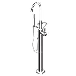 Single Handle Lever Floor Mount Filler in Brushed Nickel (Trim Only)