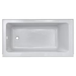 60 in. x 30 in. Soaker Alcove Bathtub with Left Drain in White