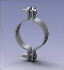 2 in. Zinc Plated Carbon Steel Medium Split Pipe Clamp