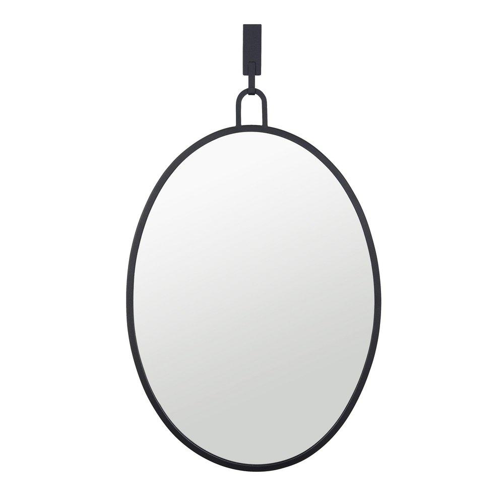 Varaluz Black 22 x 30 in. Oval Powder Room Mirror 
