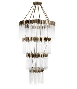 25W 30-Light Candelabra E-12 Chandelier in Havana Gold