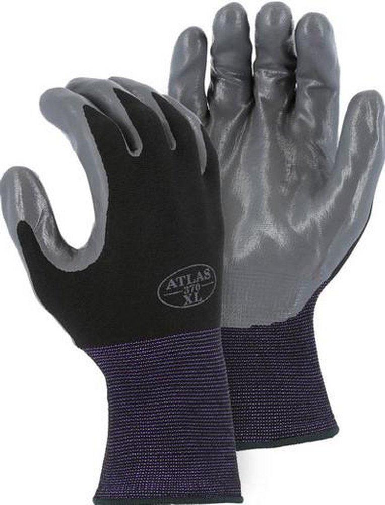 Majestic Glove Grey Plastic Glove in Grey and Black 