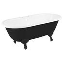 Signature Hardware Black 66 x 30-1/4 in. Freestanding Bathtub with Rear Center Drain 
