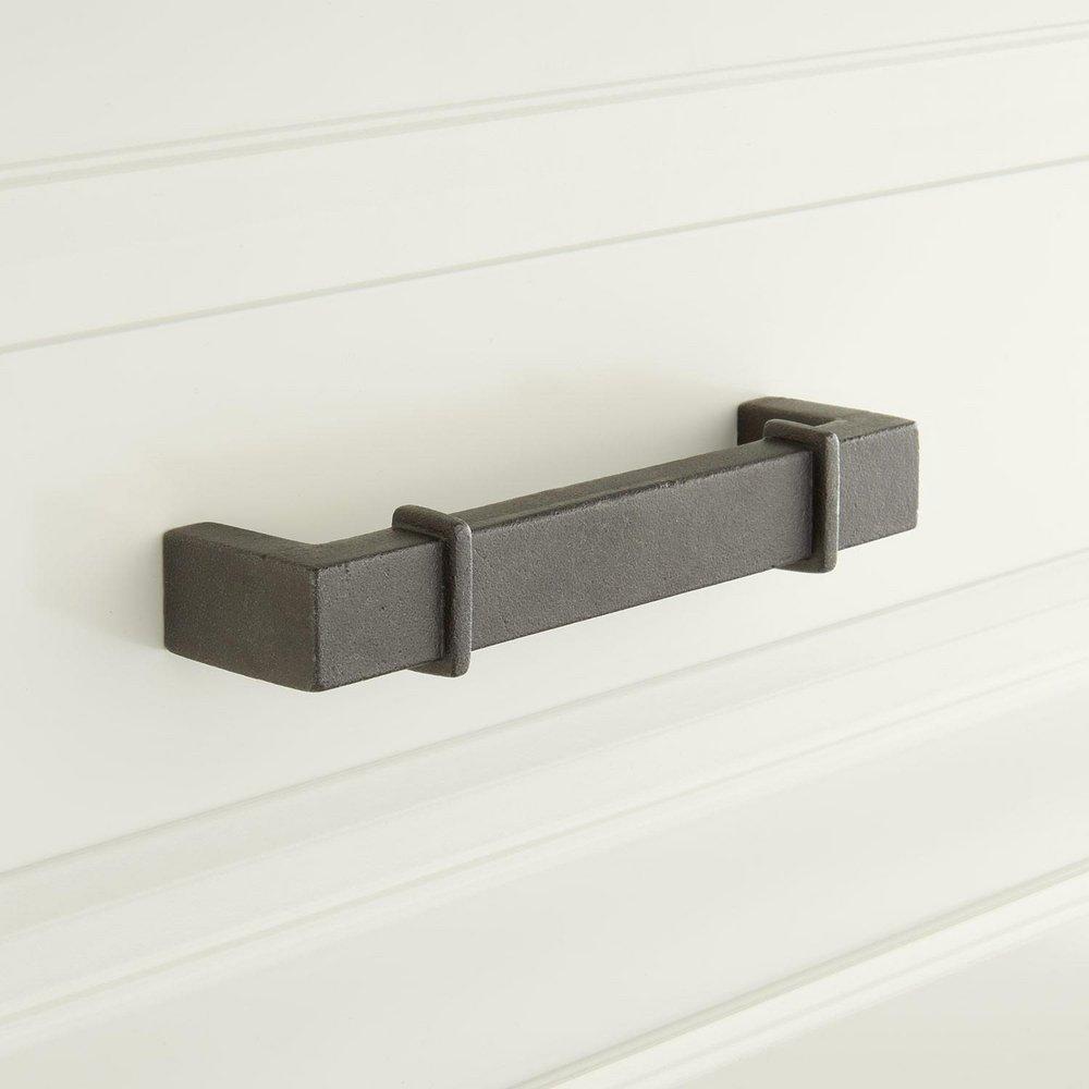 Signature Hardware Antique Iron Cast Iron Cabinet Pull in Antique Iron 