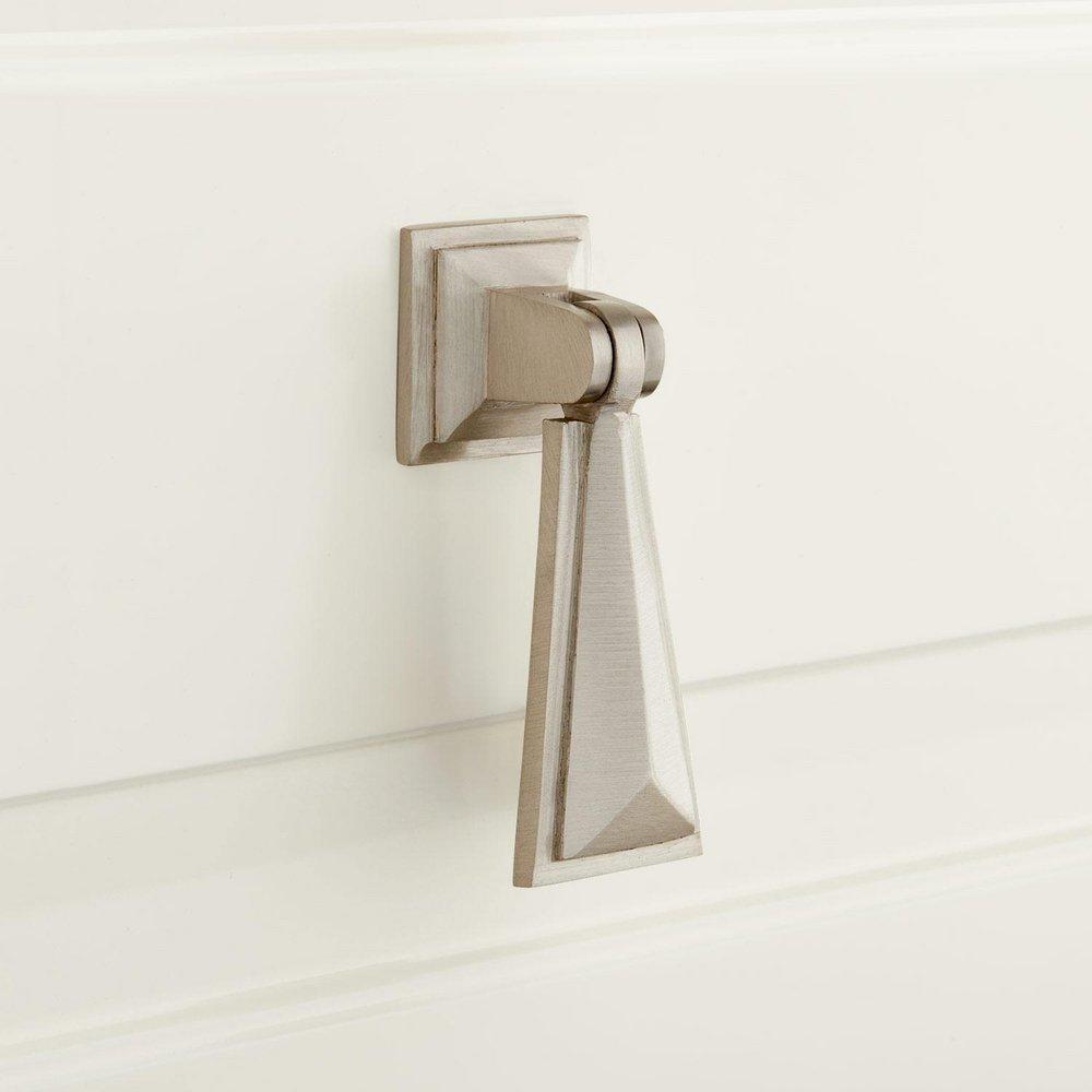 Signature Hardware Brushed Nickel 1 in. Brass Pendant Pull 