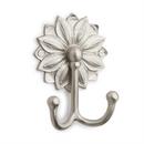 Signature Hardware Brushed Nickel Brass Double Coat Hook 