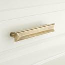 1-1/8 x 7-1/8 in. Brass Cabinet Pull in Brushed Nickel