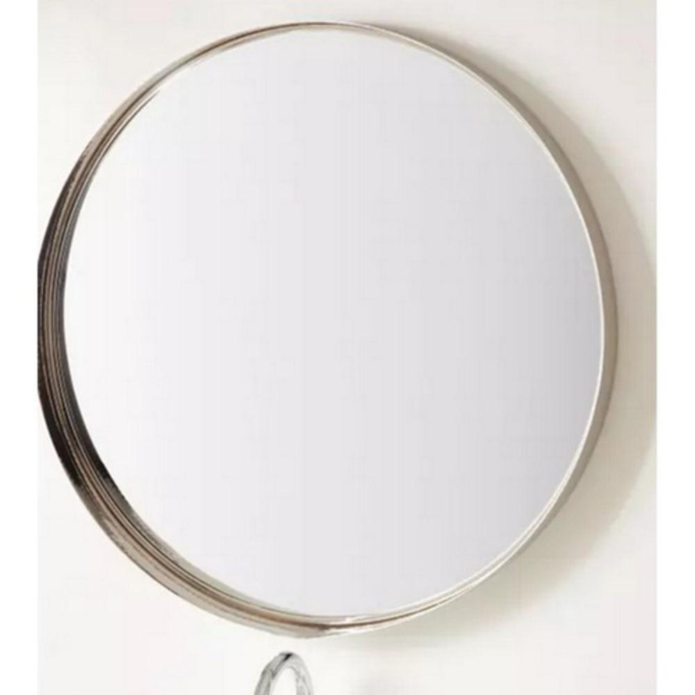 Signature Hardware Brushed Nickel Decorative Vanity Mirror in Brushed Nickel 