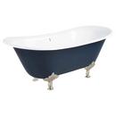 68 x 31-1/2 in. Freestanding Bathtub Offset Drain in Navy Blue
