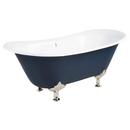68 x 31-1/2 in. Freestanding Bathtub Offset Drain in Navy Blue