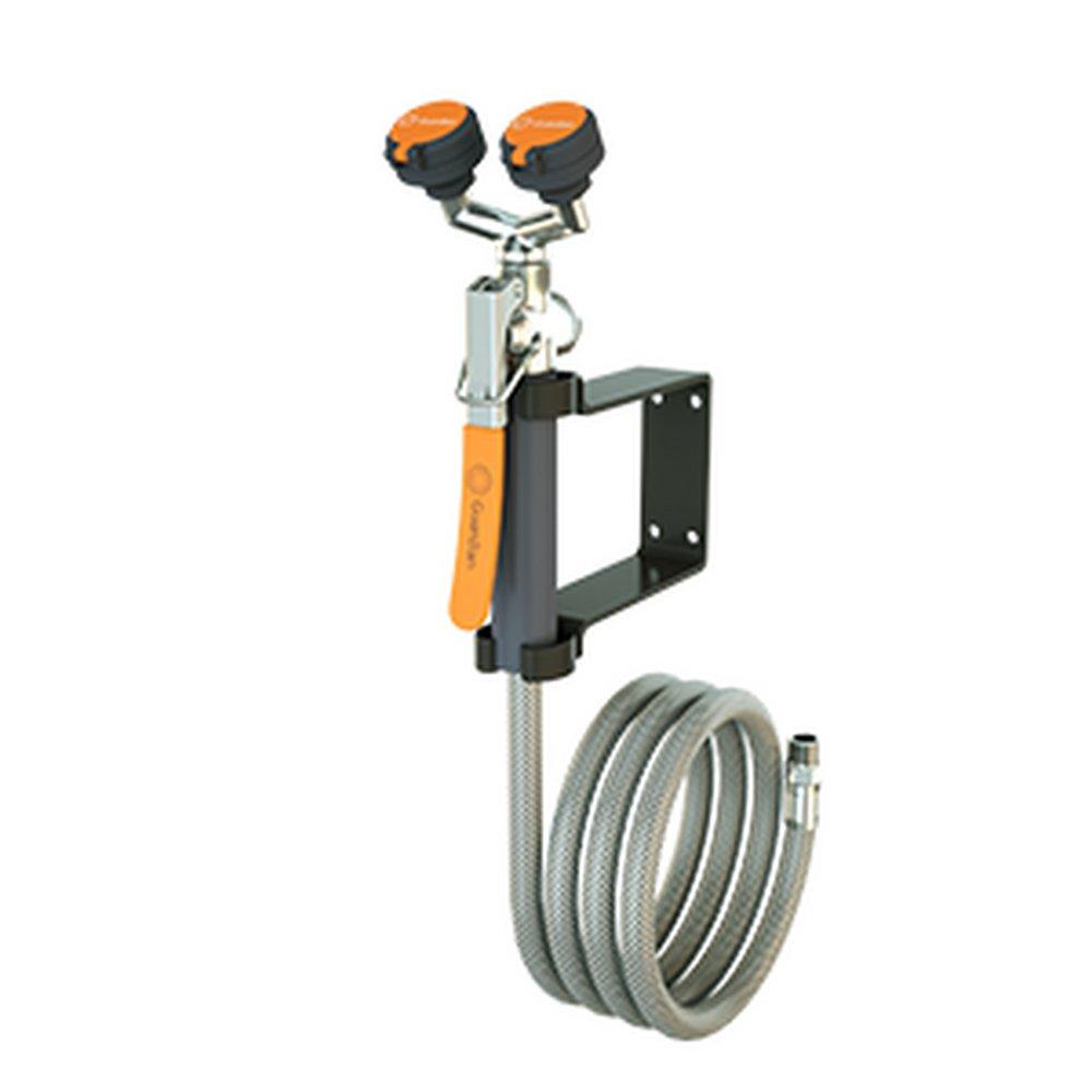 Guardian Equipment Grey Wall Mount Eyewash Drench Hose Unit with Backflow Preventer 