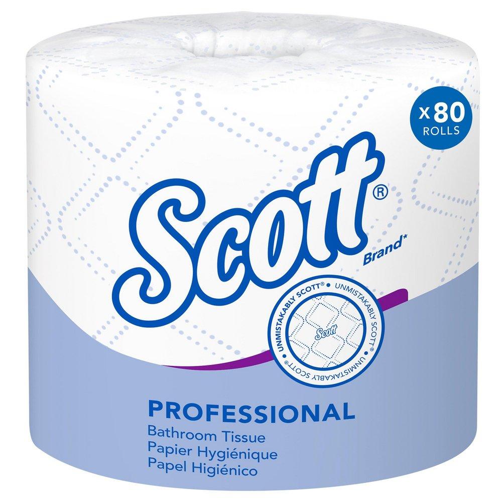 Scott&reg; White 4 in. Standard 2-Ply Toilet Tissue in White 