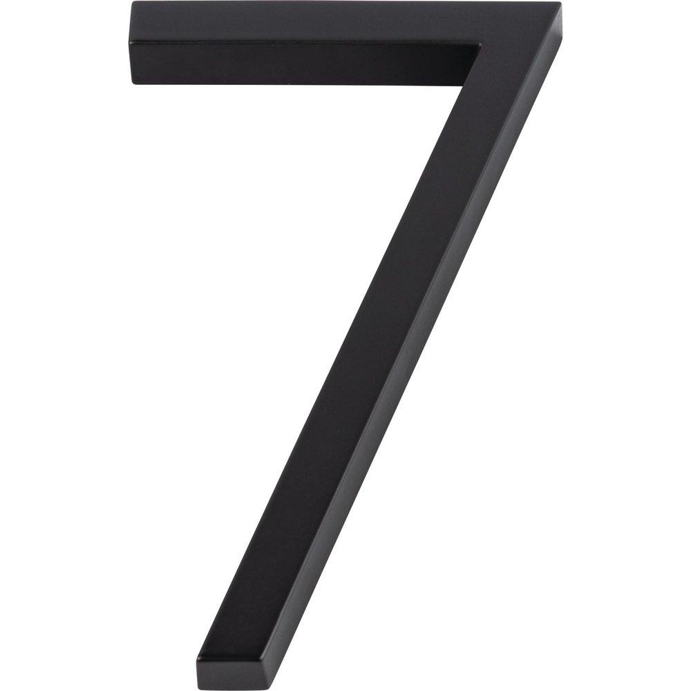 Atlas Homewares Matte Black 6 in. Zinc Modern House Number in Matte Black 