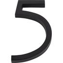 Atlas Homewares Matte Black 6 in. Zinc Modern House Number in Matte Black 