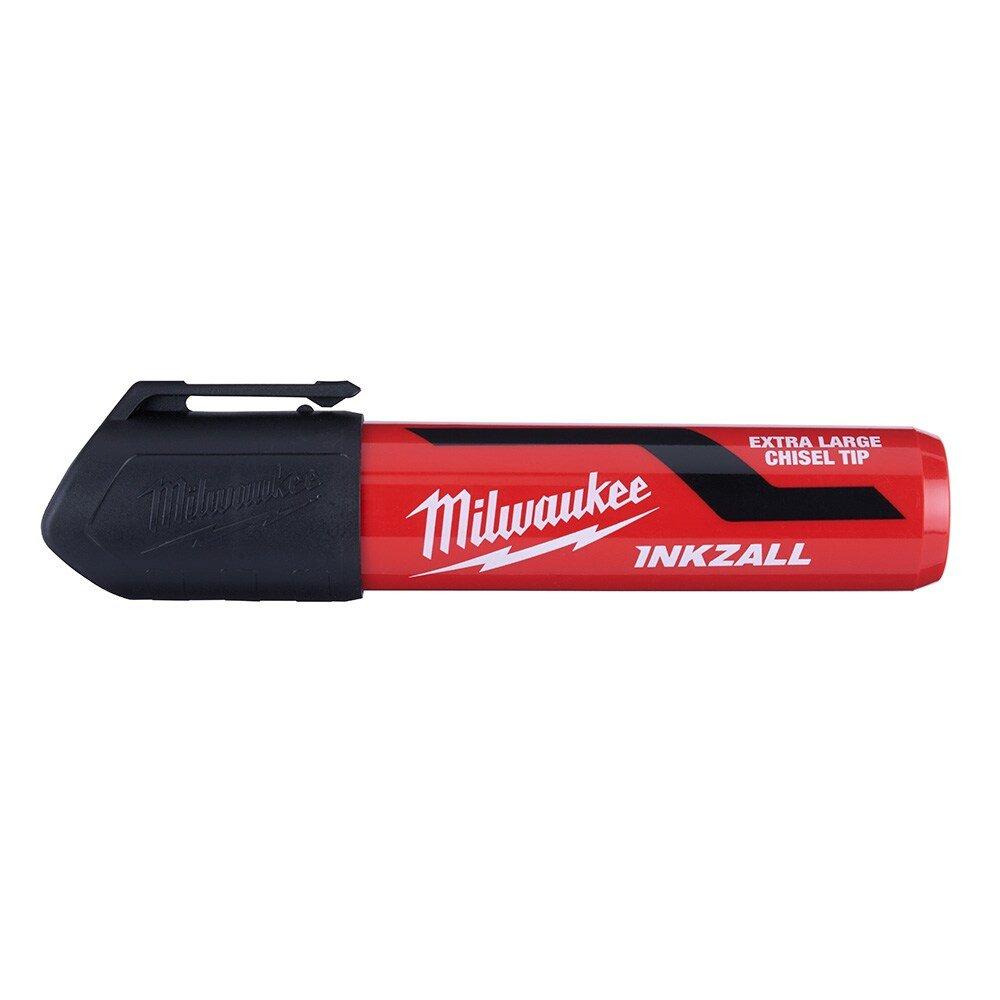 INKZALL Extra Large Chisel Tip Black Marker 