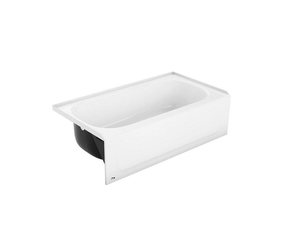 Bootz Manufacturing White 54 x 30 in. Soaker Alcove Bathtub Right Drain 