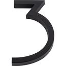 6 in. Zinc Modern House Number #3 in Matte Black