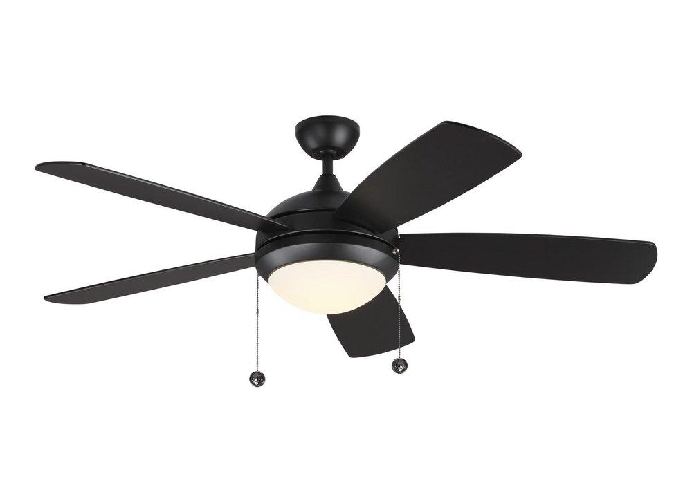 Visual Comfort & Co. Fan Matte Black 65W 1-Light 5-Blade Integrated LED Ceiling Fan 