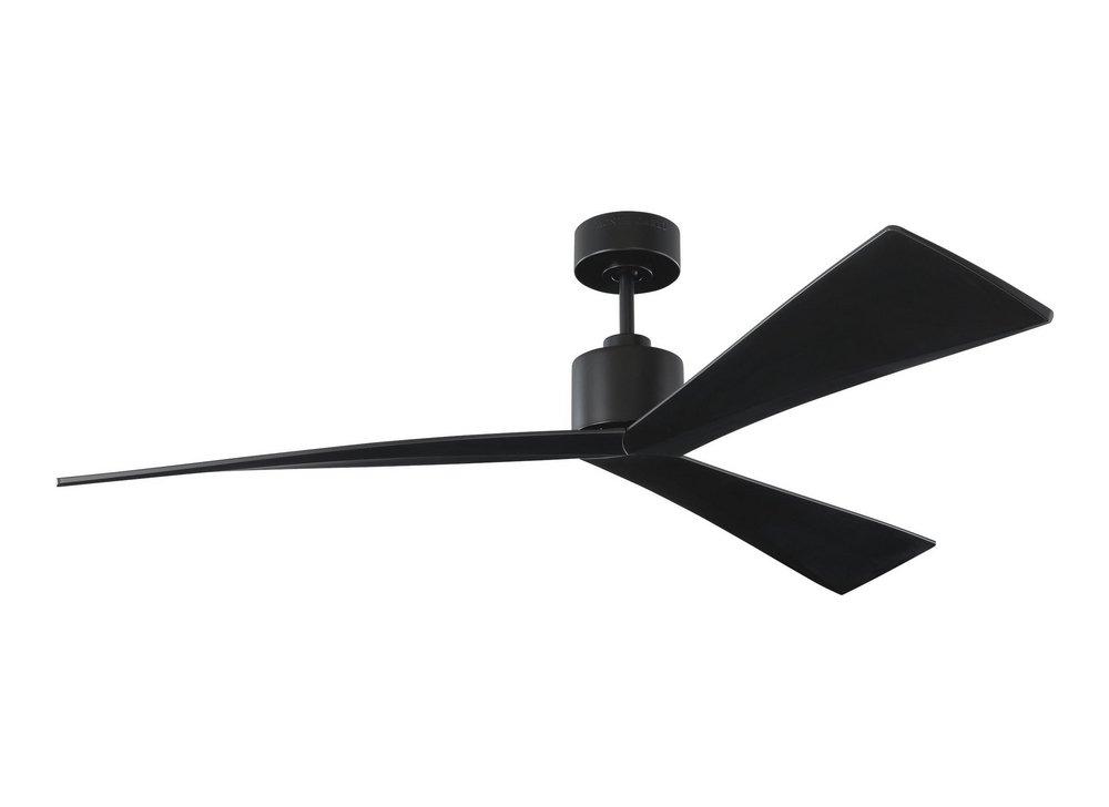 Visual Comfort & Co. Fan Matte Black 30W 3-Blade Ceiling Fan 